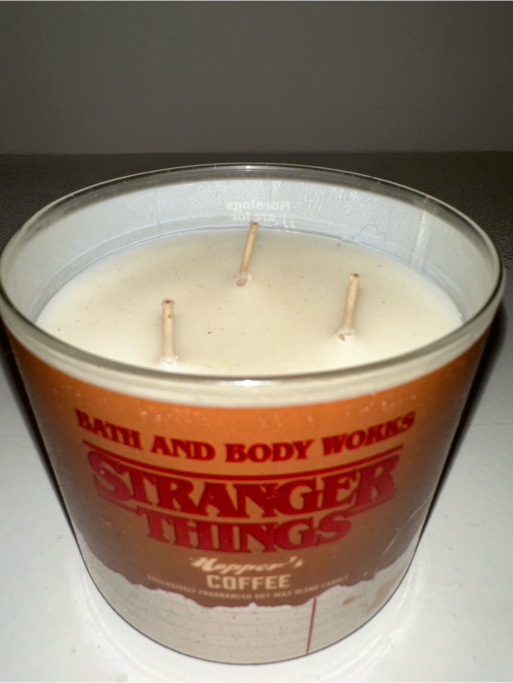 Bath & Body Works Stranger Things Hopper's Coffee Candle - Brown, White - Picture 2 of 3